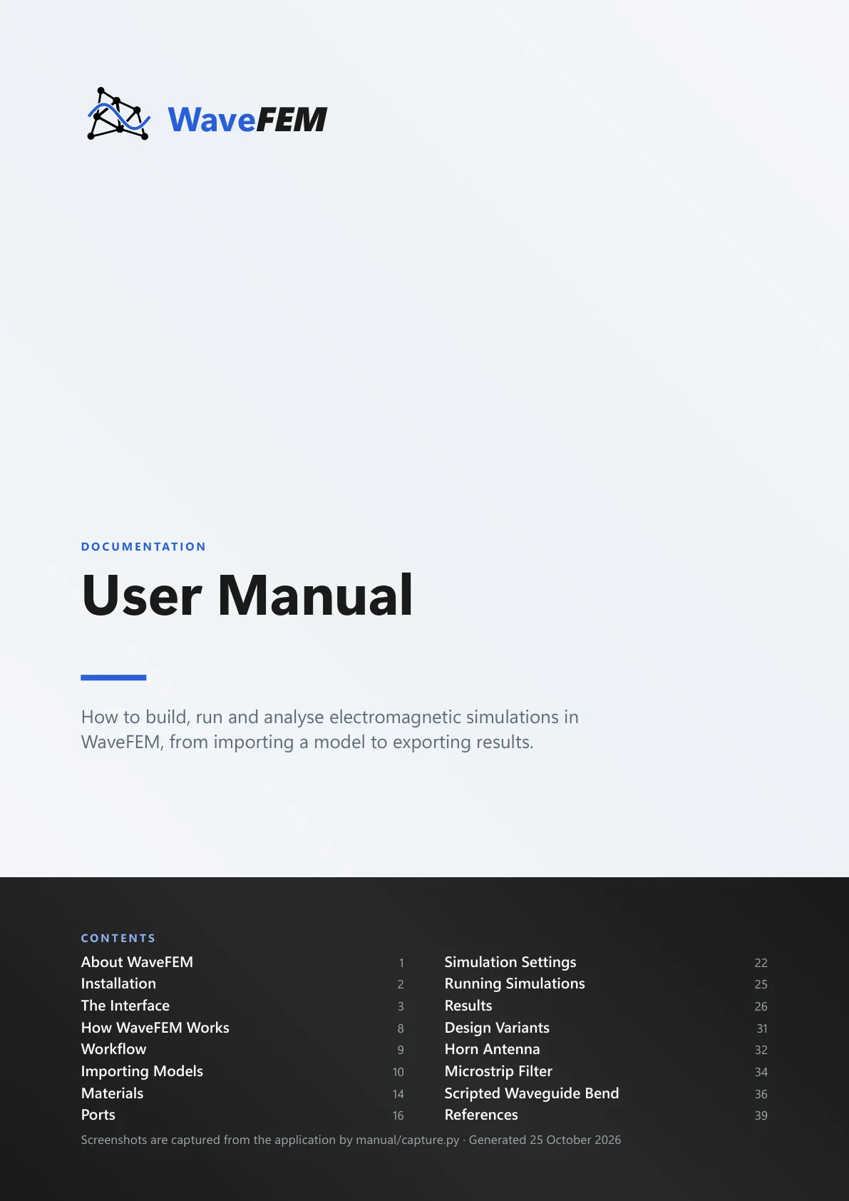 First page of the WaveFEM manual